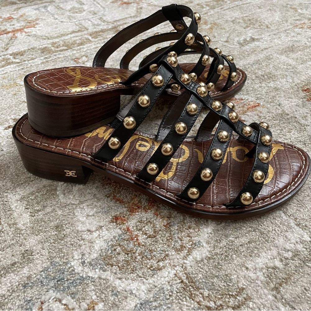 Sam Edelman Studded Black Sandals Sz 9